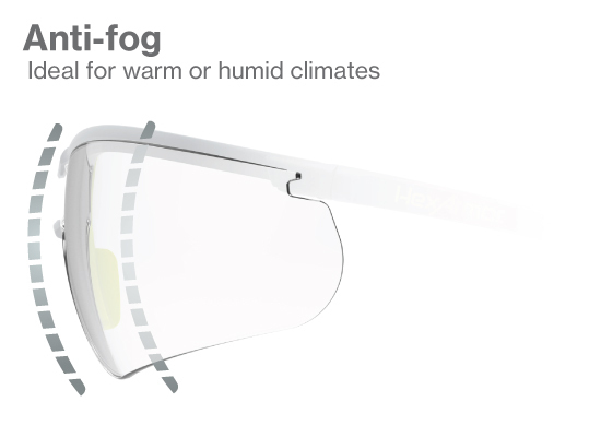 HexArmor's permanent anti-fog coatings are ideal for warm or humid climates.